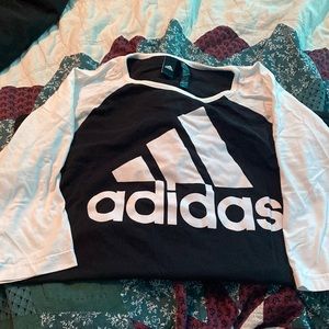 Adidas baseball tee 3/4 length sleeves